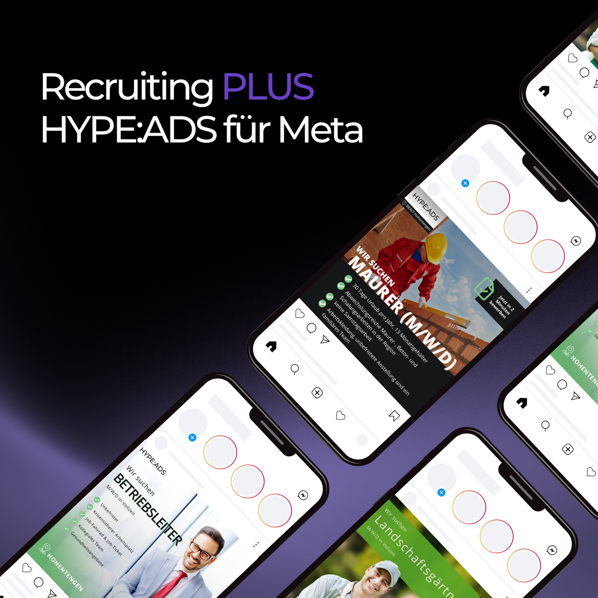 Recruiting HYPE:ADS PLUS für Meta (Facebook & Instagram)