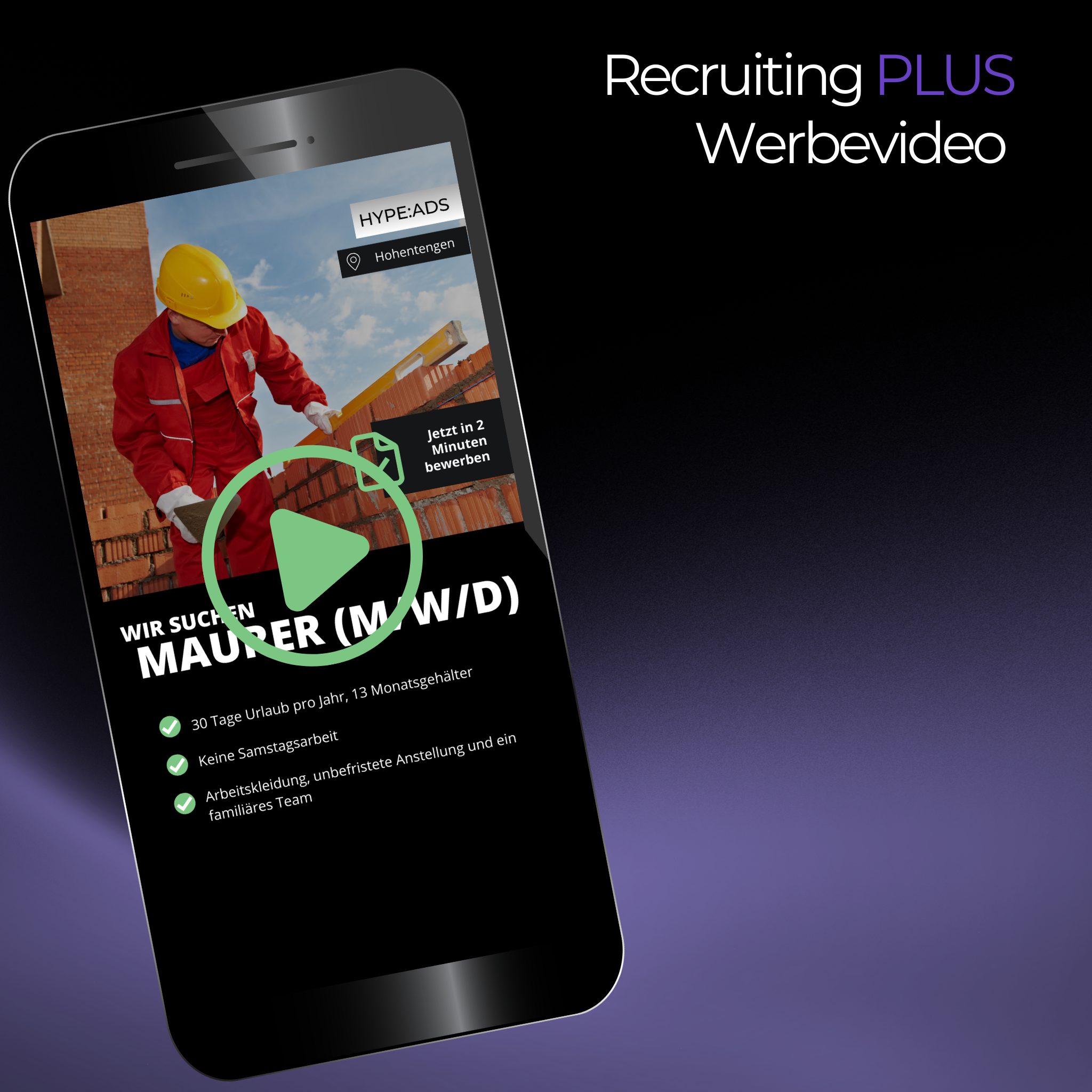 Recruiting HYPE:ADS PLUS für Meta (Facebook & Instagram)