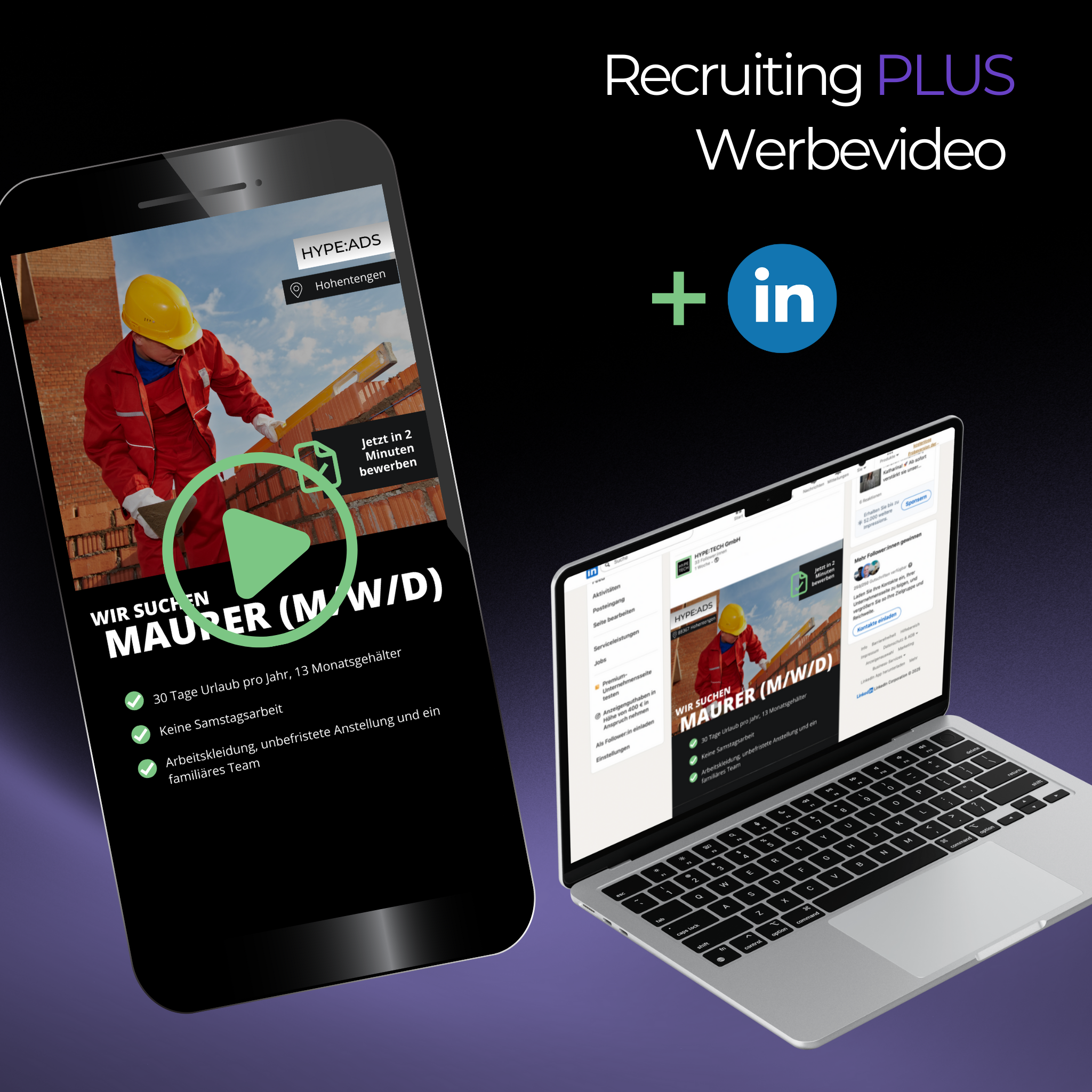 Recruiting HYPE:ADS PLUS für Meta (Facebook & Instagram)